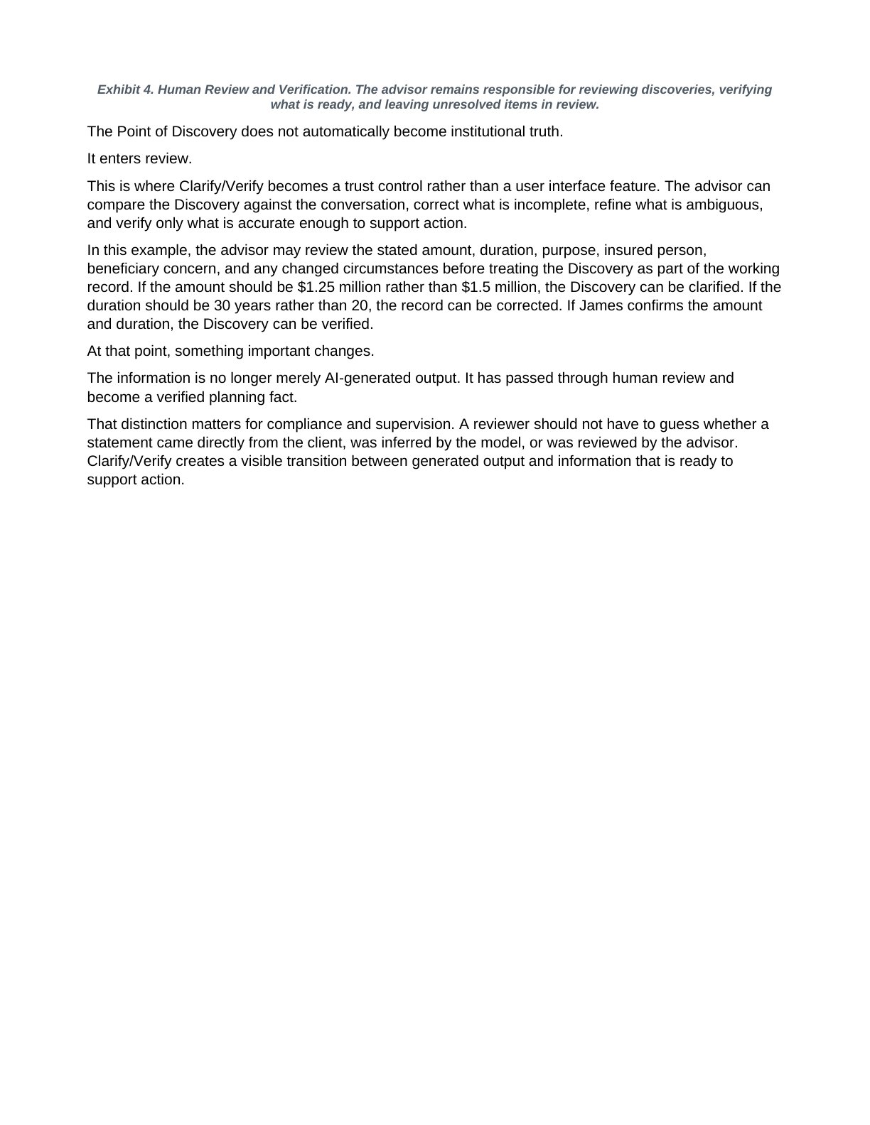 Exhibit 4: Human Review and Clarify/Verify